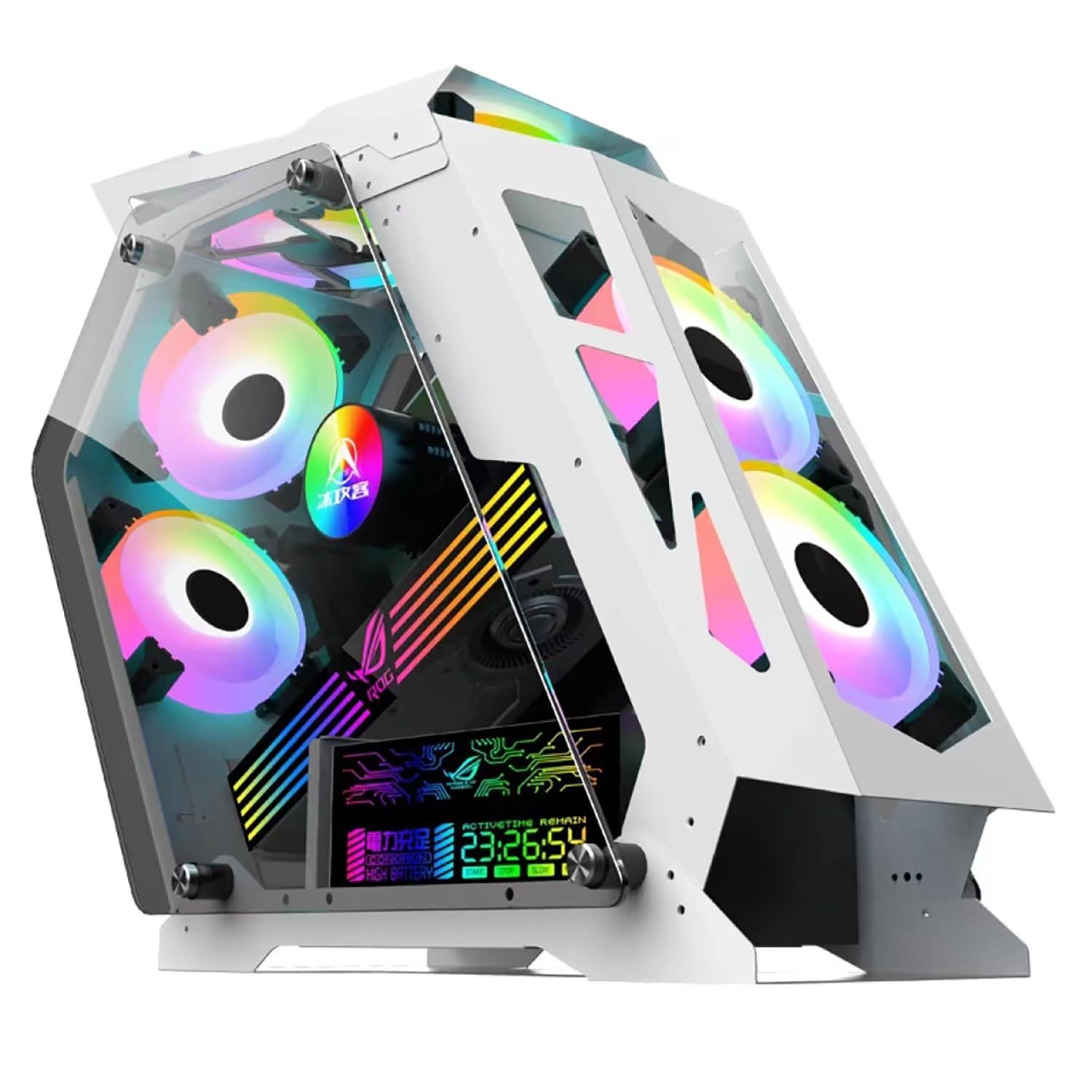 PCケース ATX Micro-ATX Mini-ITX 対応 microatx 強化ガラス ミドルタワー 簡易水冷 ゲーミング ホワイト