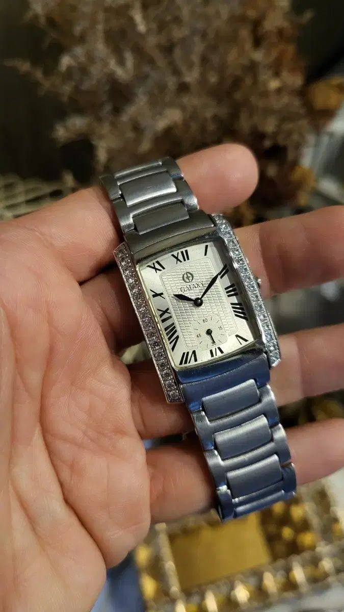 ヴィンテージ GALAXY ギャラクシー GALAXY スクエア キュービック メタル 時計