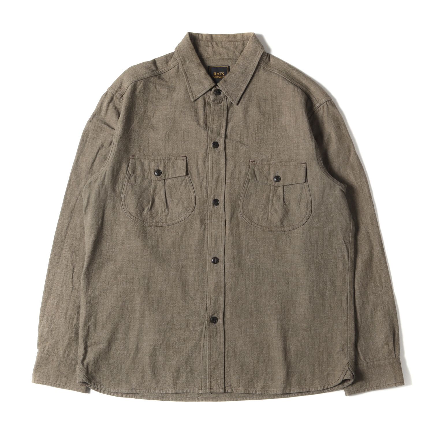 RATS ラッツ シャツ サイズ:L コットン ワーク シャツ 長袖 マチ付き