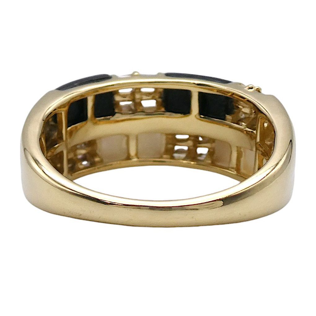 リング GSTV K18 ダイヤモンド0.32ct オニキス シェル 14号 - メルカリ 