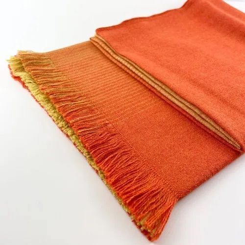 オレンジ×イエロー アルパカ スローケット ブランケット 冷え対策 MARWIL-DEMENAGEMENTS_CH