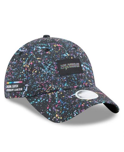 送料無料 ニューエラ レディース 帽子 アクセサリー Women s Black Los Angeles Chargers 2025 NFL Crucial Catch Pony Tail Adjustable Hat Black