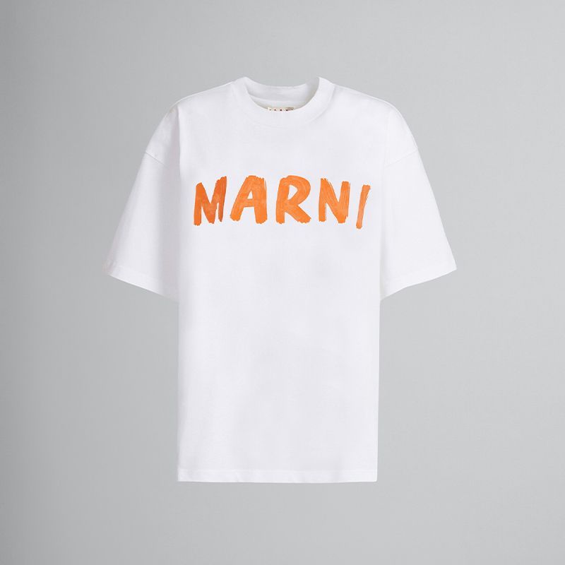 MARNI マルニ ロゴ入り オーガニックコットン Tシャツ THJET49EPH