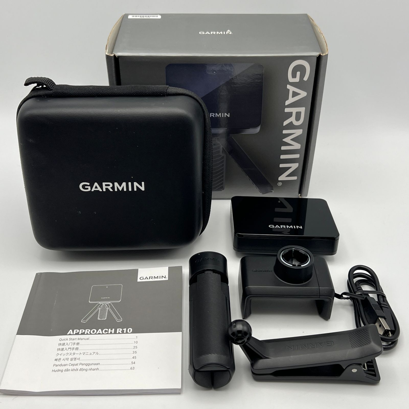 【美品】GARMIN Approach R10 010-02356-04 ポータブル弾道測定器 ゴルフシミュレーター アプローチ ガーミン 本体