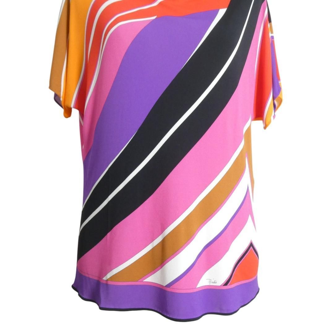 美品 EMILIO PUCCI エミリオプッチ カットソー ブラウス トップス 半袖 