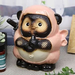 値下げ！【信楽焼タヌキ】陶器、置物 縁起物 H40㎝ 中古品 2026年最新