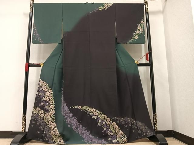 平和屋着物●訪問着　絞り　辻が花　暈し染め　金彩　正絹　逸品　AAAW0070ph 平和屋着物○訪問着 絞り 辻が花 暈し染め 金彩 正絹 逸品 AAAW0070ph