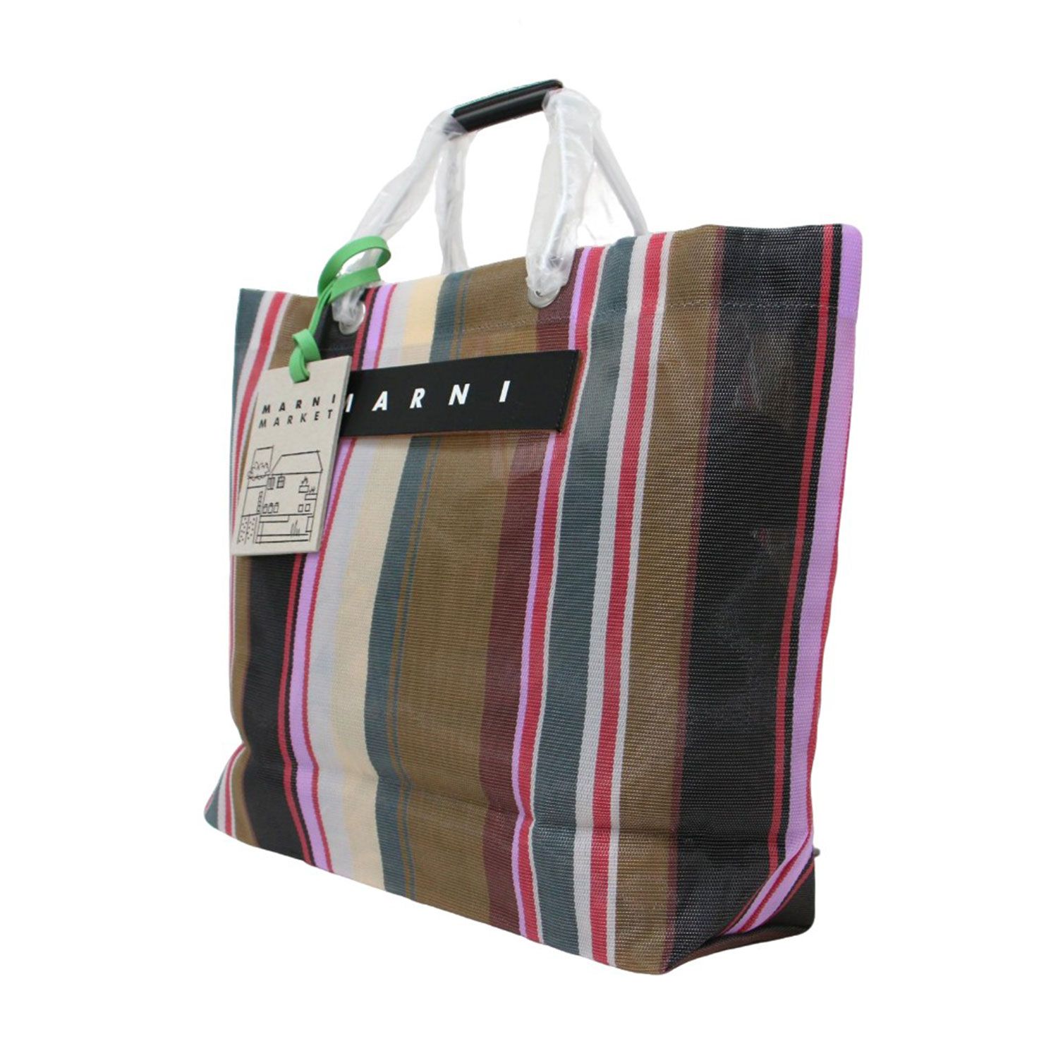 新品 MARNI マルニ マーケット バッグ トートバッグ キャラメル