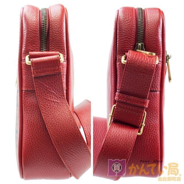 GUCCI】グッチ ショルダーバッグ 523591 プリント レザー
