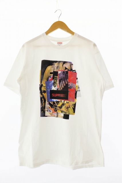 シュプリーム SUPREME 21AW Stack Tee スタック 半袖Tシャツ M 白 ホワイト ブランド古着ベクトル AA 250515