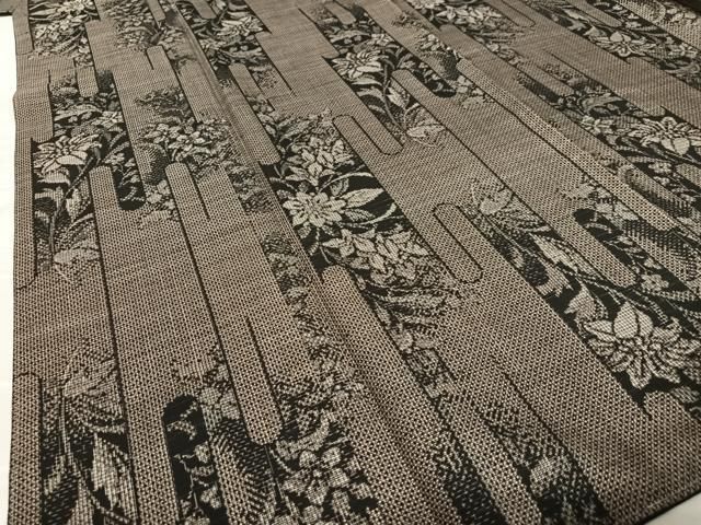 平和屋着物●本場大島紬　割り込み絣　エ霞花文　反端付き　正絹　逸品　未使用　AAAZ7329zg 平和屋着物○本場大島紬 割り込み絣 エ霞花文 反端付き 正絹 逸品 未