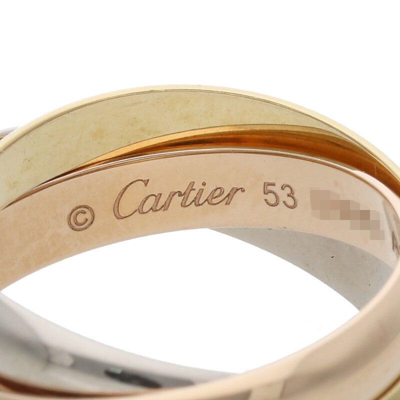 極美品 カルティエ トリニティリング 750 K18YG WG PG ♯53 Cartier トリニティリング クラッシック #53 K18 750 - メルカリ