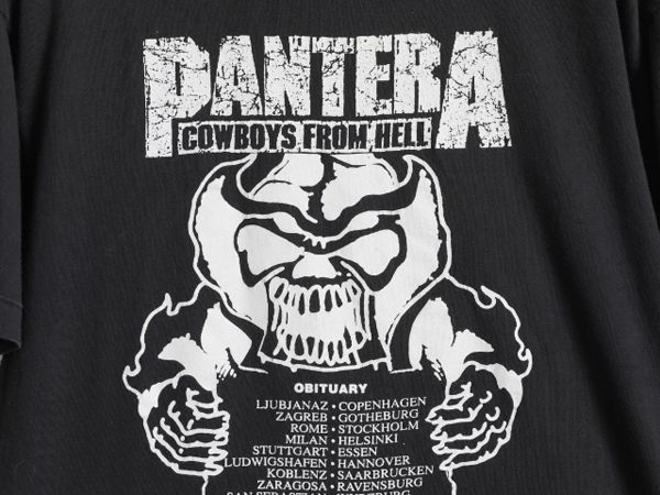 お得なクーポン配布中!】 90s USA製 PANTERA パンテラ ツアー プリント Tシャツ L 黒 - メルカリ