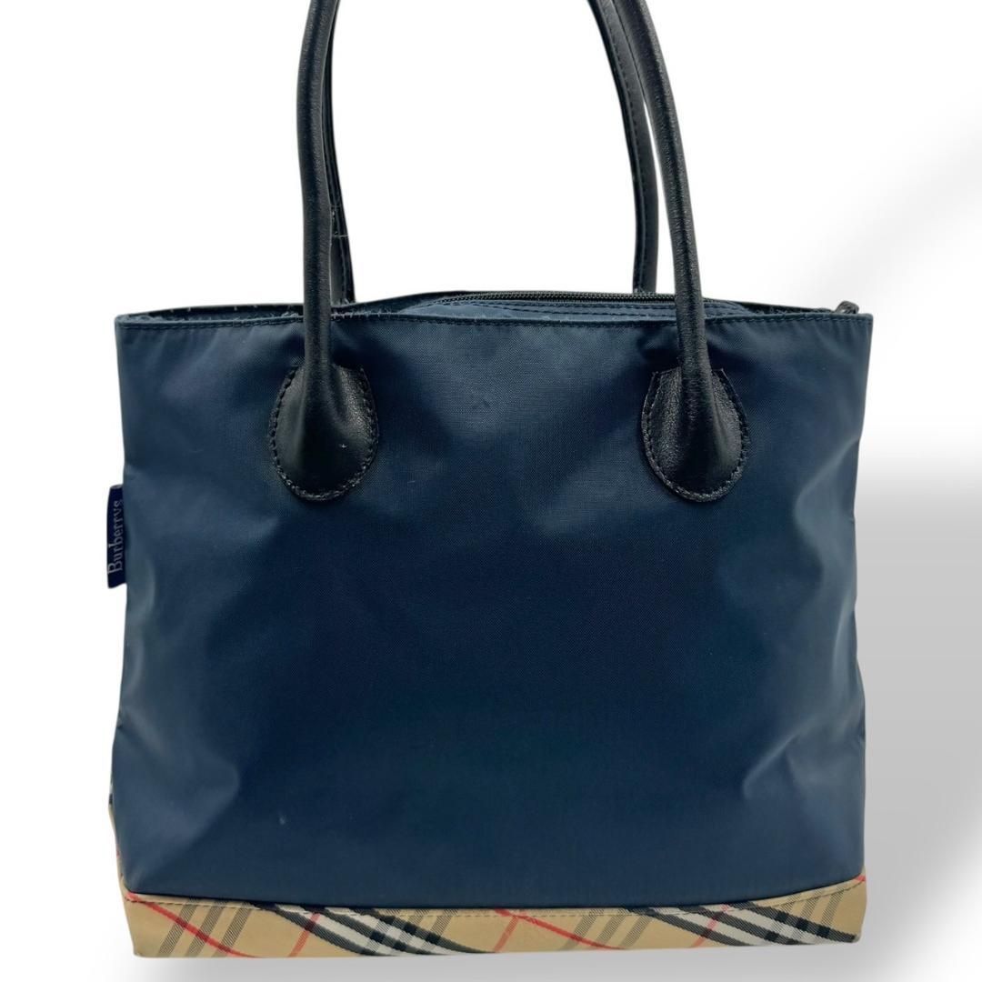 Burberry バーバリー　ノバチェック　ハンドバッグ　レアカラー　青系 BURBERRY BLUE LABEL バーバリーブルーレーベル☆トートバッグ