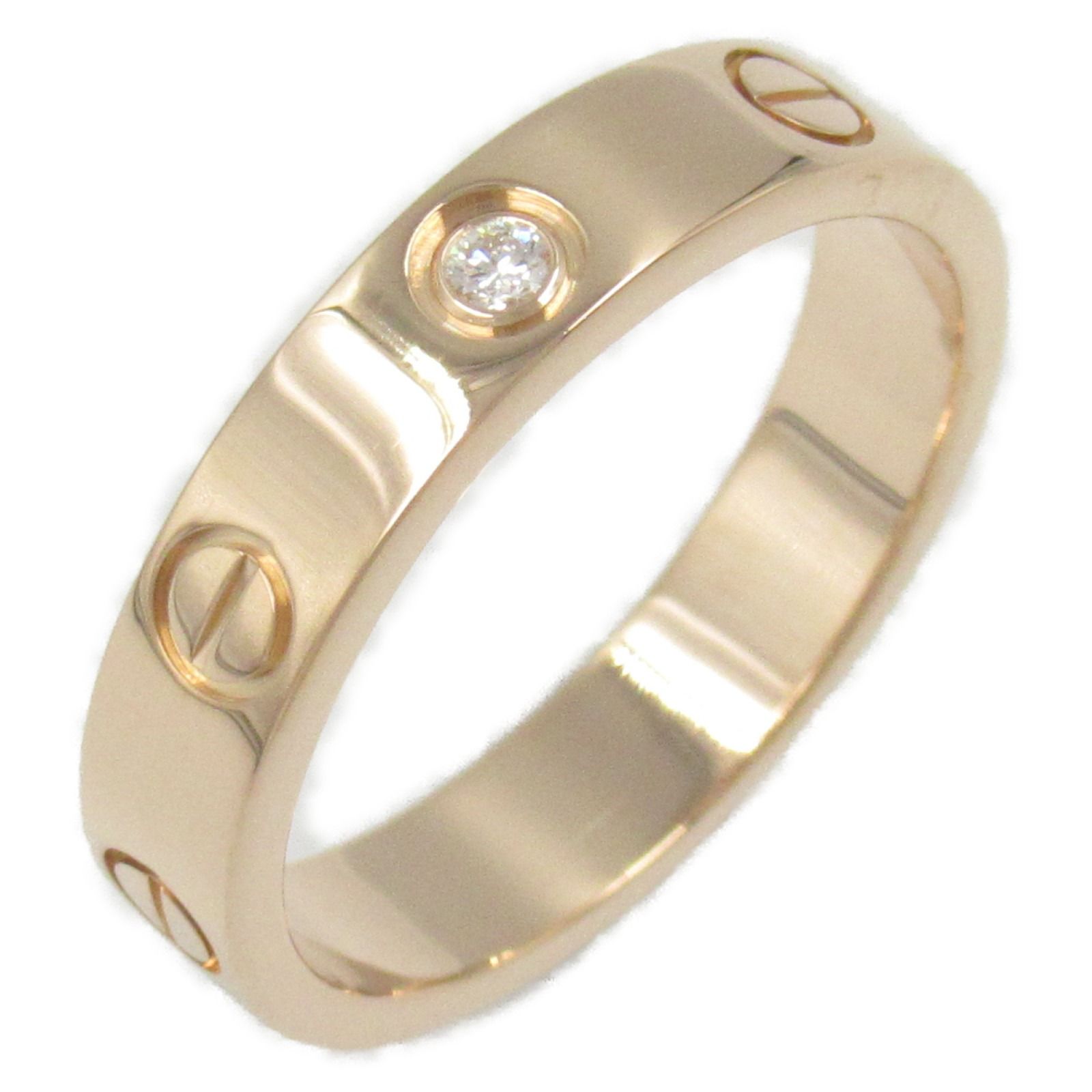 カルティエ CARTIER リング 指輪 ミニラブリング1PD K18PG ピンクゴールド ダイヤモンド ミニラブリング1PD レディース Used A
