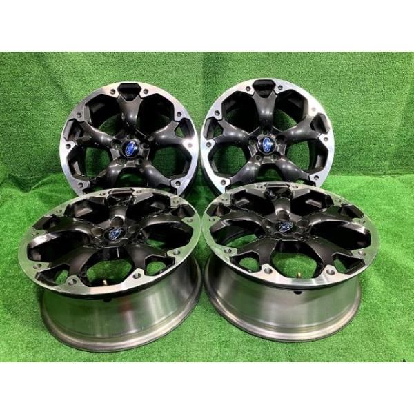 ②りな！スバル純正 GT7 XV GT7 7J 5穴 100 +55 SUBARU スバル XV GT3/GT7 純正 中古ホイール 4本 7J 17インチ PCD100