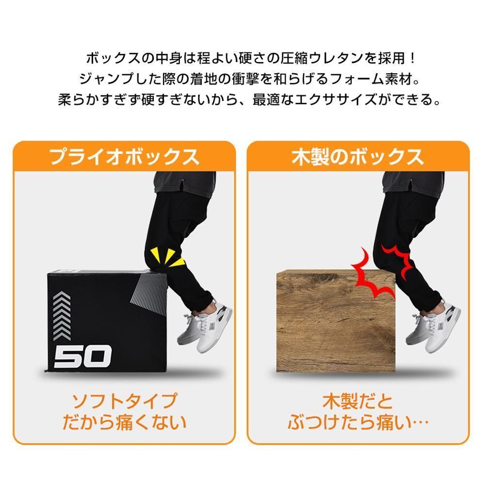 40×50×60cm昇降台跳び箱ジャンプ台ステップ台3in1 jANI223