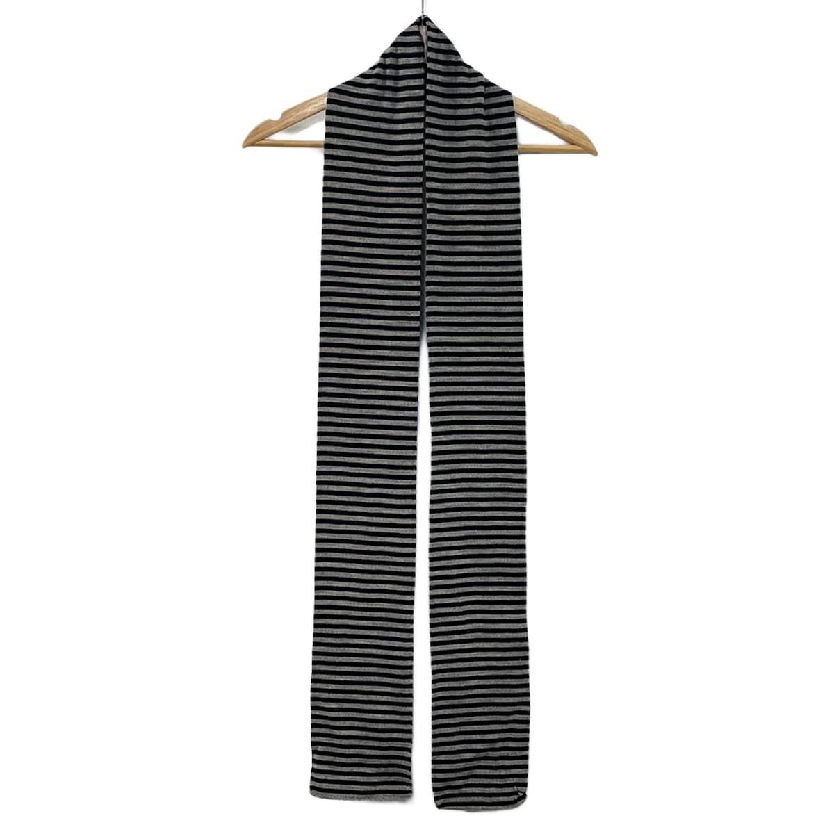 JOHN SMEDLEY(ジョンスメドレー) マフラー美品 - 黒×グレー