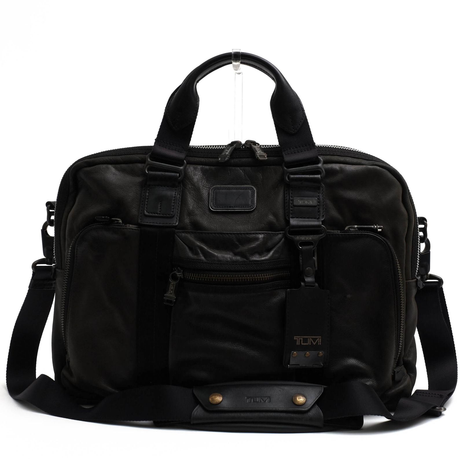 トゥミ TUMI バッグ ブリーフケース ビジネスバッグ 鞄 ビジネス メンズ 男性 男性用 レザー 革 本革 ブラック 黒 92611DH ALPHA BRAVO Mcnair Slim Brief マクネア スリムブリーフ 2WAY ショルダーバッグ ヴ