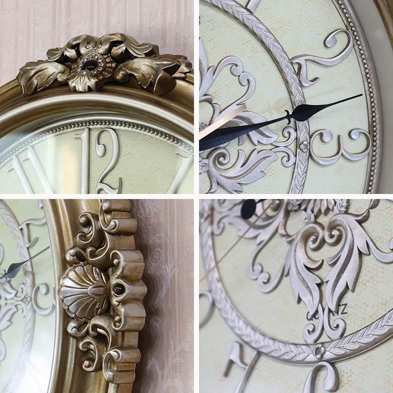 壁掛け 人気 時計 ウォールクロック ゴールド ヴィンテージ アンティーク