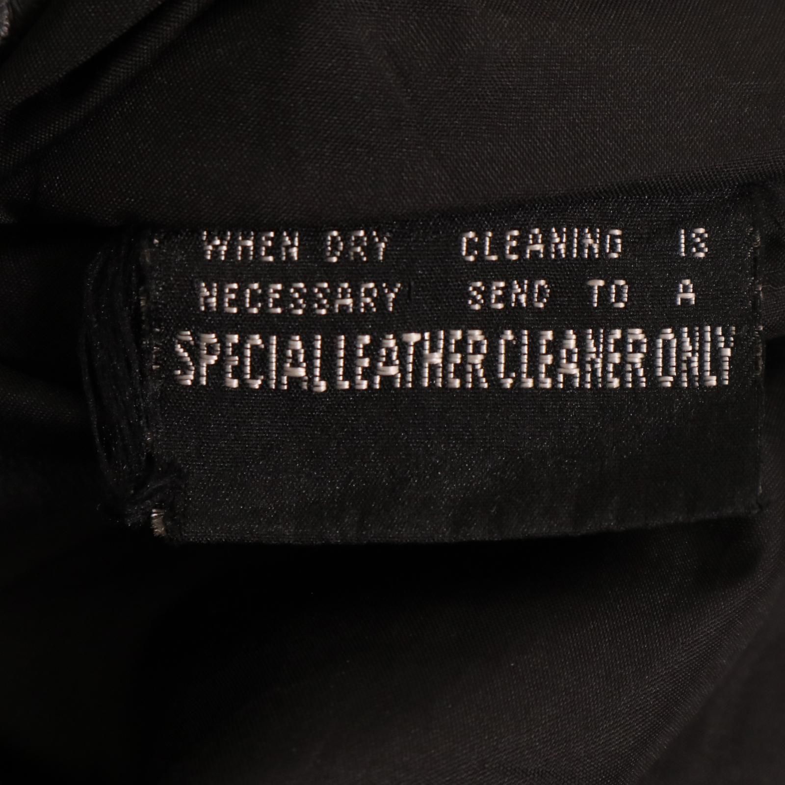 90年代 WILSONS レザーダブルライダースジャケット 中綿入り ブラック  