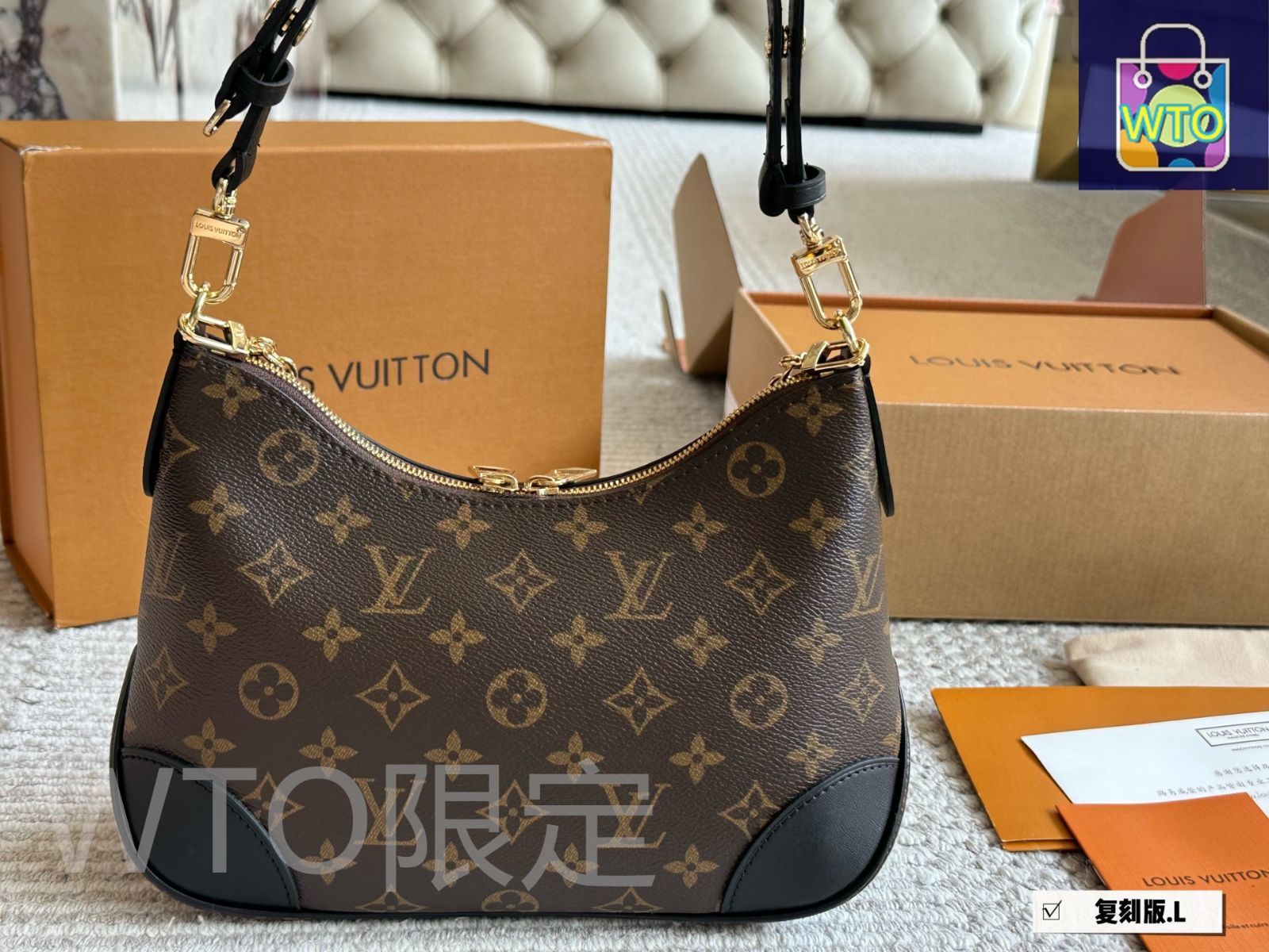 今日特価】LV ルイ・ヴィトン ブーローニュ シリーズ ケース付き