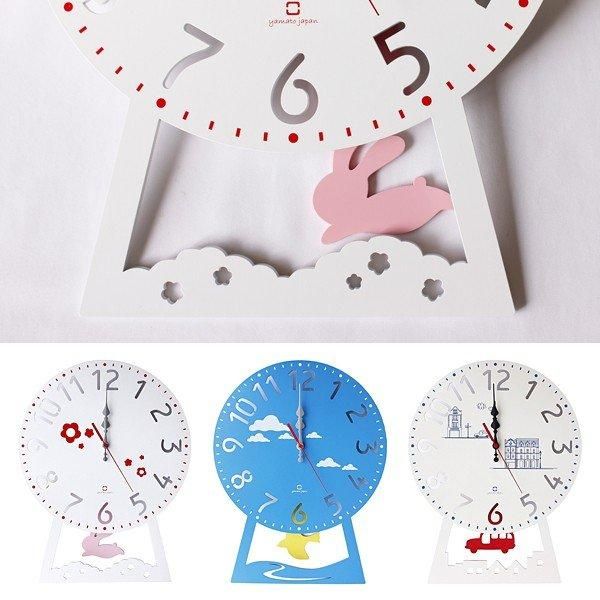 振り子時計 壁掛け かわいい 幼稚園 保育園 託児所 おしゃれ うさぎ 鳥 車 子供部屋 子ども 【toh-246542】