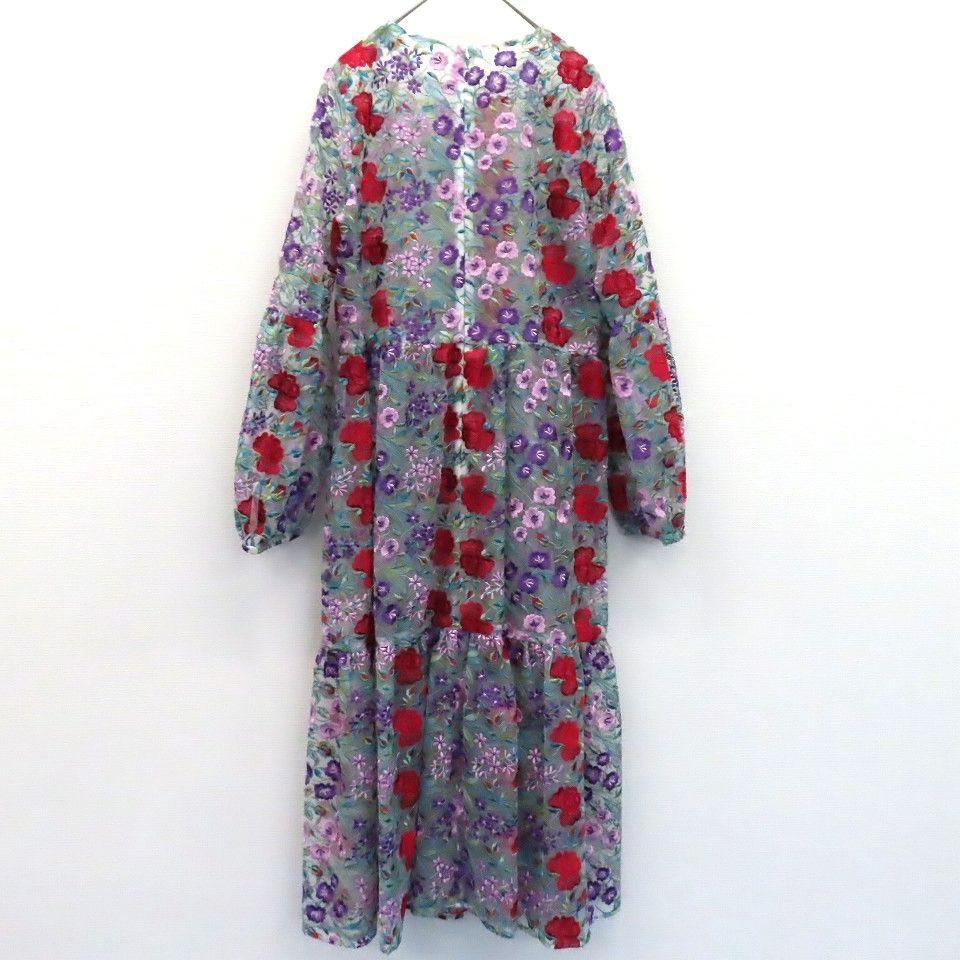 ADELLY アデリー ワンピース 総刺繍 花柄 シースルー 790471i - メルカリ