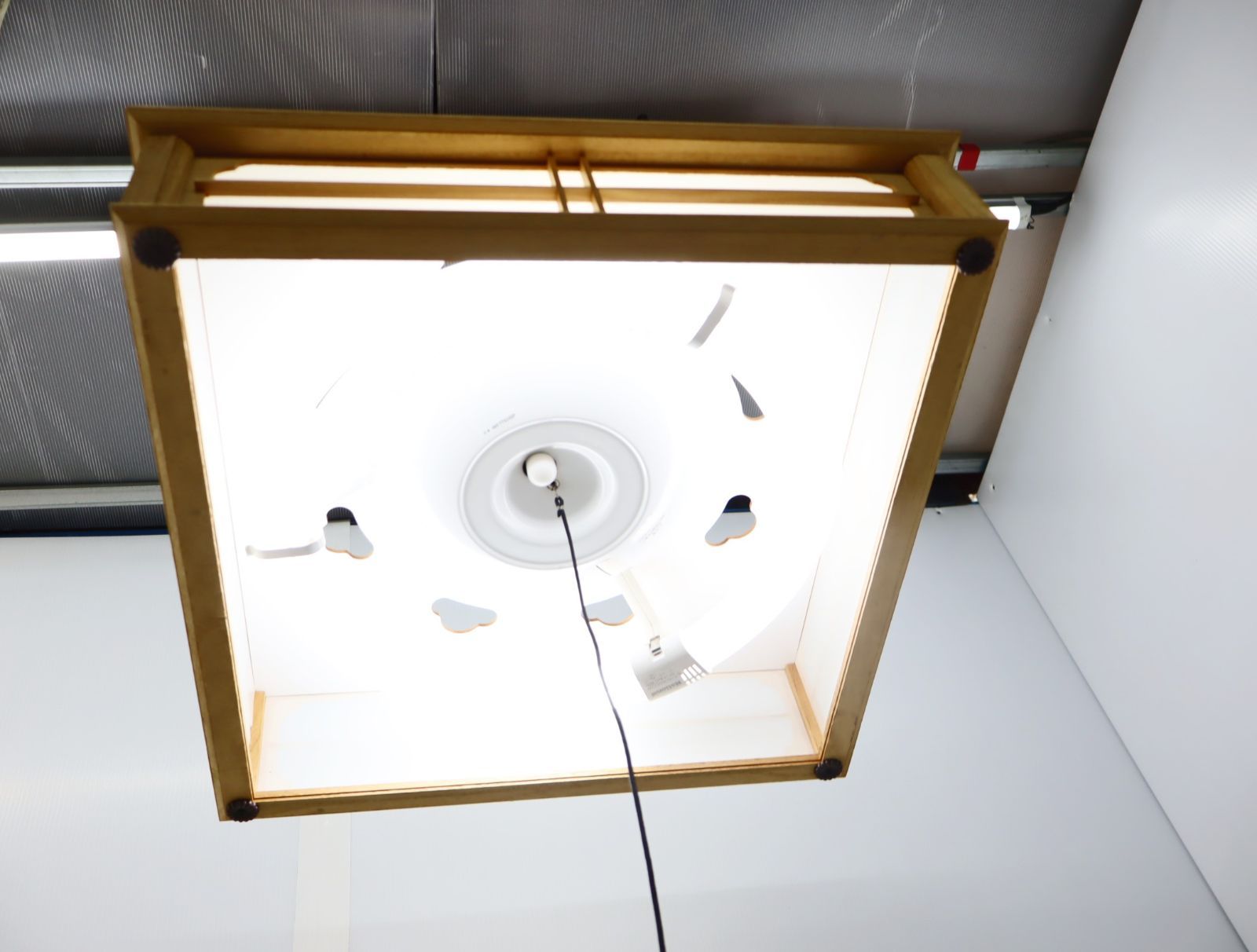 ▽天井照明 和室の定番!!｜和風 角型 ペンダントライト｜National