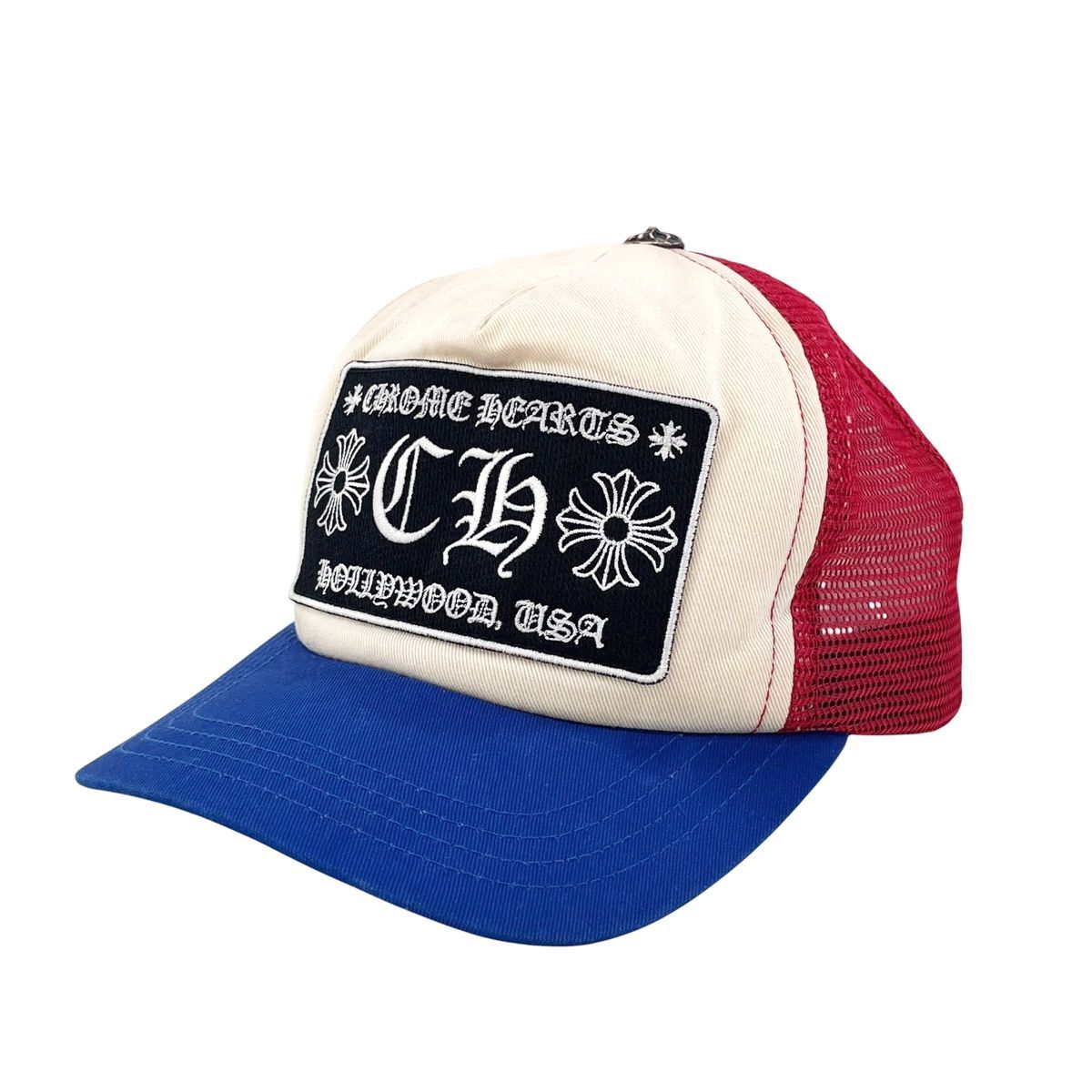 CHROME HEARTS クロムハーツ トラッカーキャップ 帽子トリコロール ワッペン メッシュキャップ クロスボール メンズ 25030572 AO