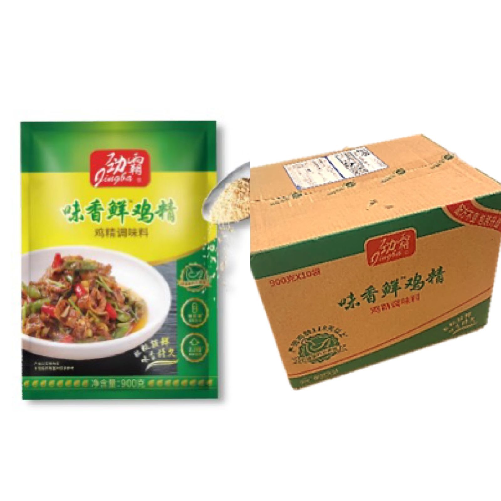 勁覇 (ジンバー）味香鮮鶏精(旨味凝縮鶏がらスープの素)　業務用　大容量　900g×10パック