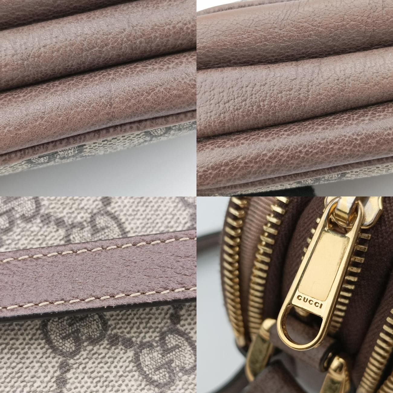 グッチGucciオフィディアブラウンPVCコーティングキャンバス×レザー546597