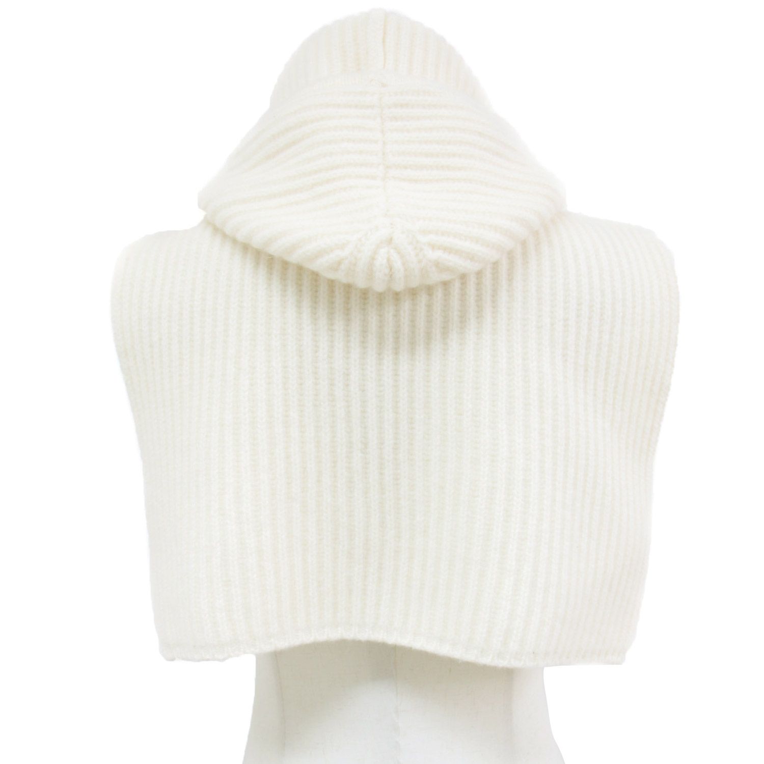 ADAM ET ROPE ウールカシミヤ バラクラバ　ホワイト 美品 Adam et Rope アダムエロペ バラクラバ フード ストール