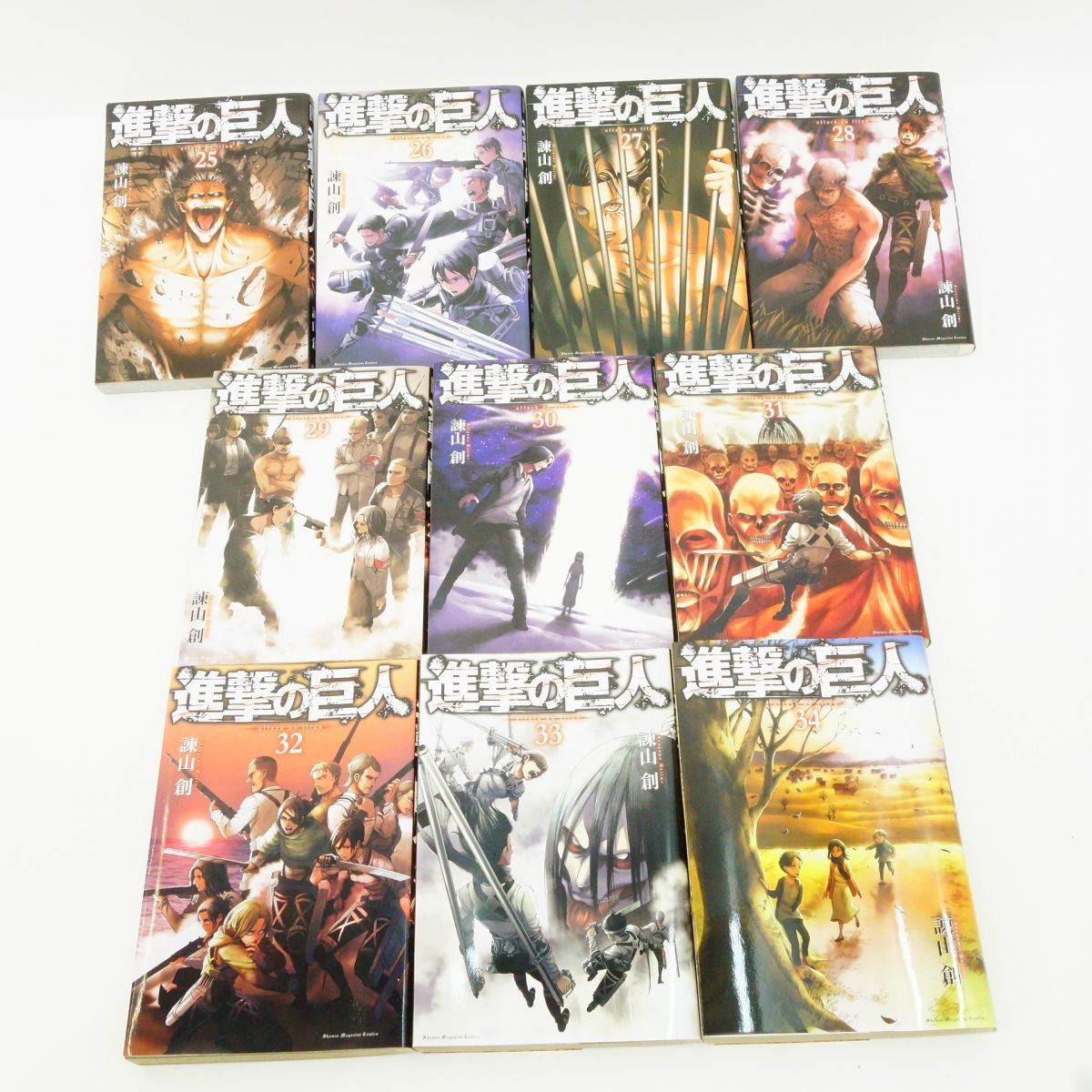 進撃の巨人1-34巻 全巻セット 諫山創 講談社 美品】進撃の巨人