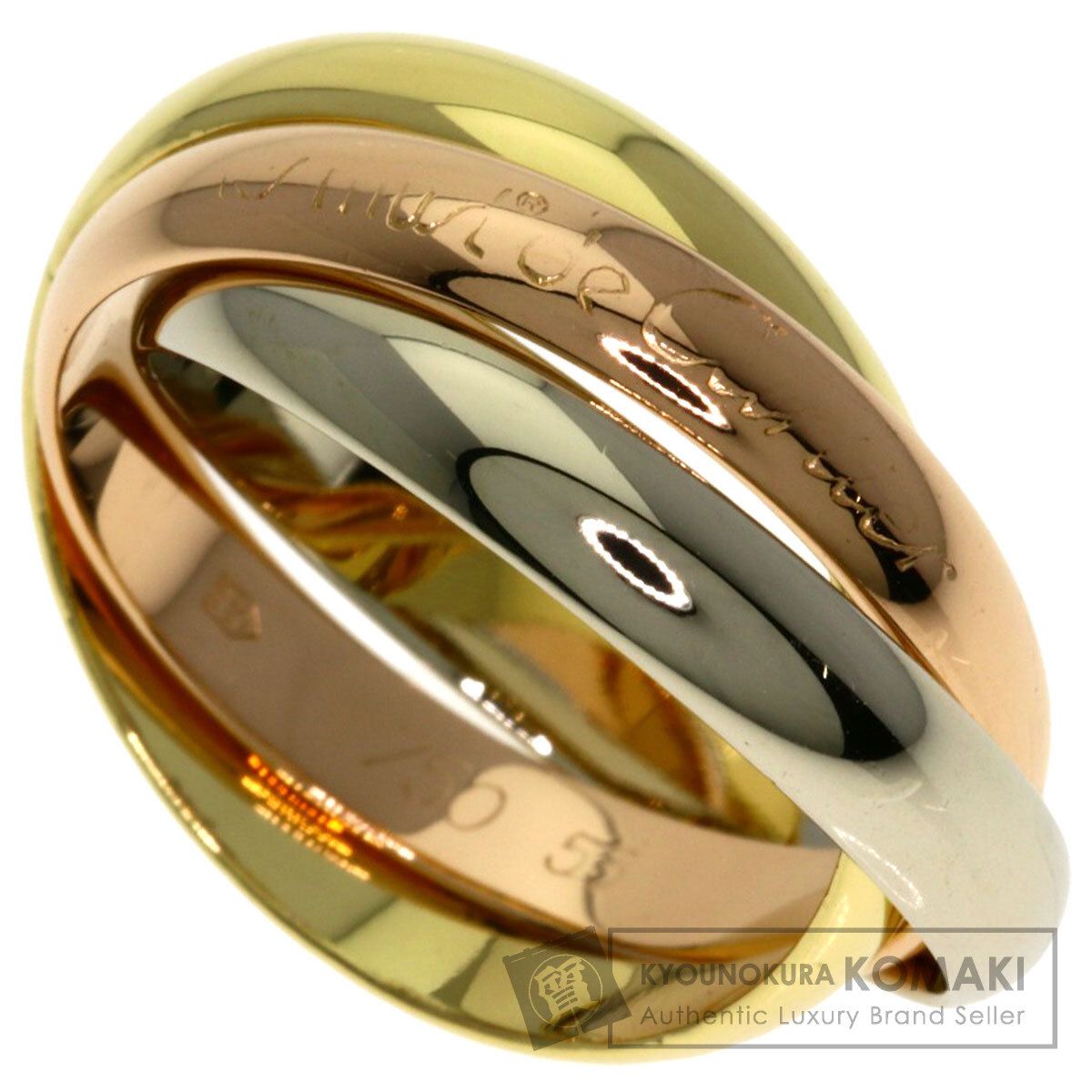 CARTIER カルティエ トリニティ 55 リング 指輪 K18YG K18WG K18PG レディース
