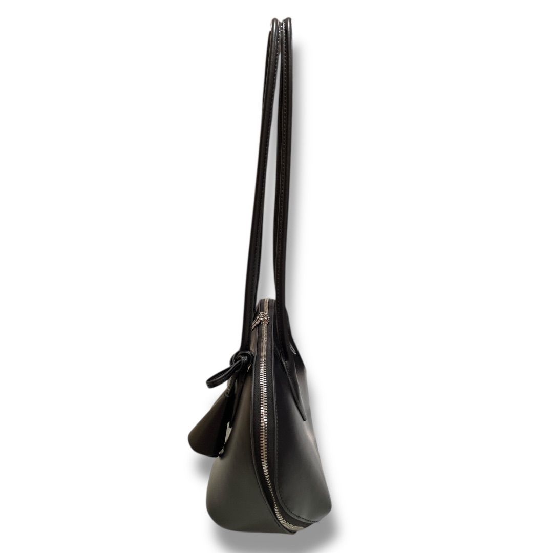 ADD CULUMN アドカラム ボストンバッグ A25W02B397 FIGREシリーズ ヴィーガンレザー 合成皮革 横長バッグ ミニボストンバッグ ダブルファスナー ブラック 黒 レディース ゴーゴー古着セントラルパーク名古屋店NO.1361