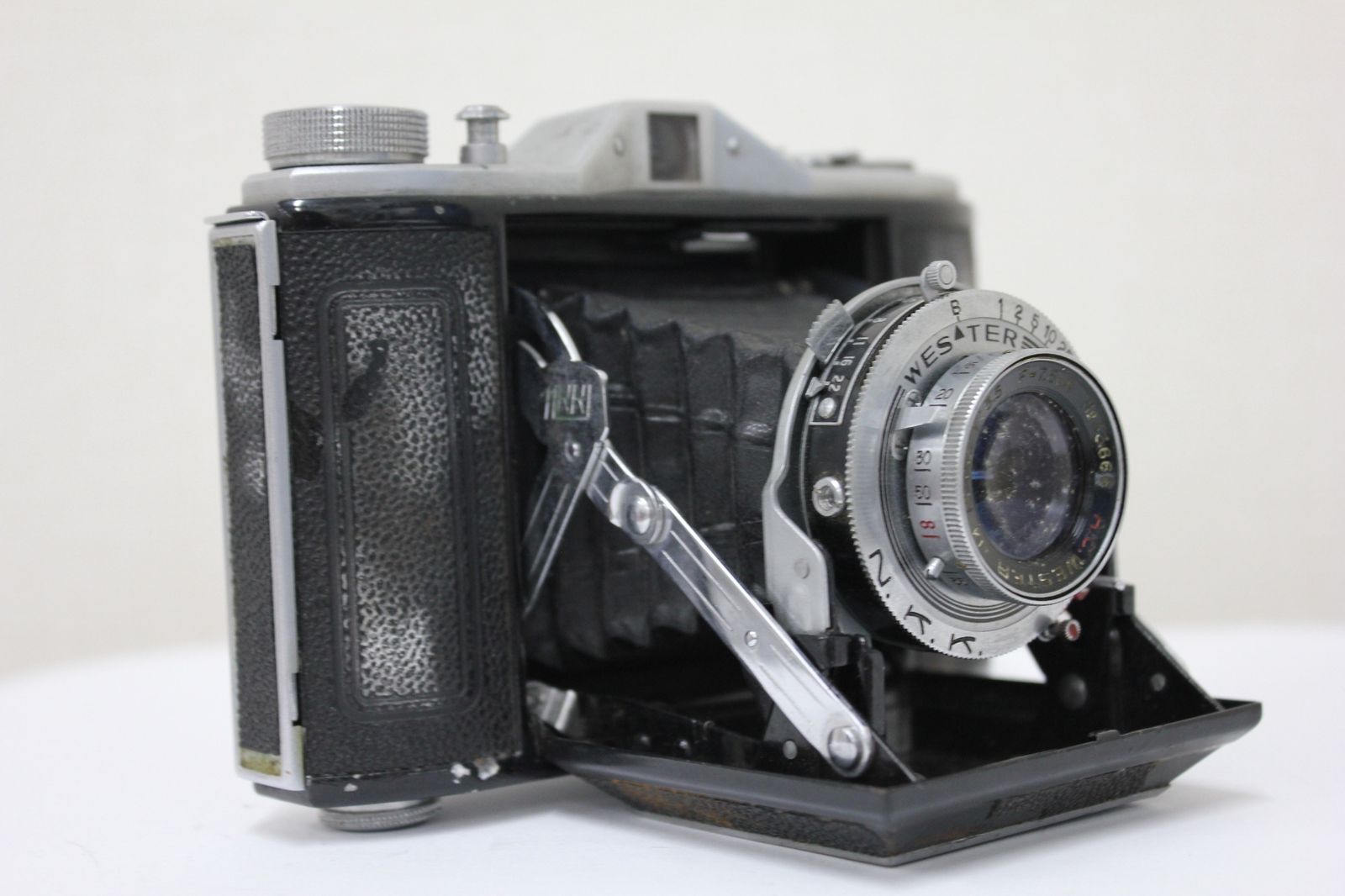 訳あり品 NKK WESTER SIX A.C. WESTER 7.5cm F3.5 蛇腹カメラ e3077