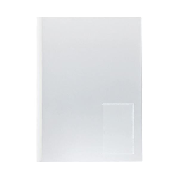 まとめ TANOSEE 再生レールホルダー名刺ポケット付 タテ型ポケット A4タテ 20枚収容 白 1セット 30冊 10冊×3パック ×5セット