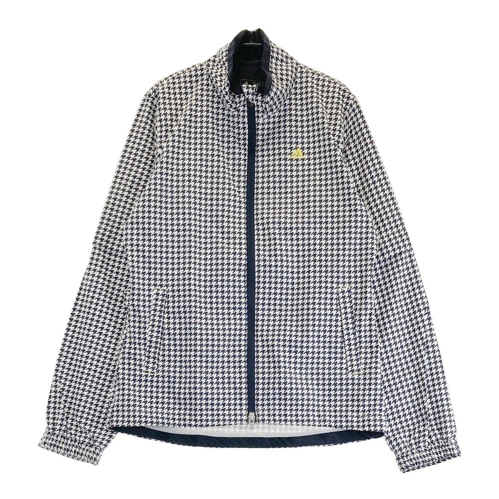 サイズ M ADIDAS GOLF アディダスゴルフ 2way レインウェア 上下セットアップ 千鳥柄 ネイビー系 240101420181 ゴルフウェア レディース ストスト