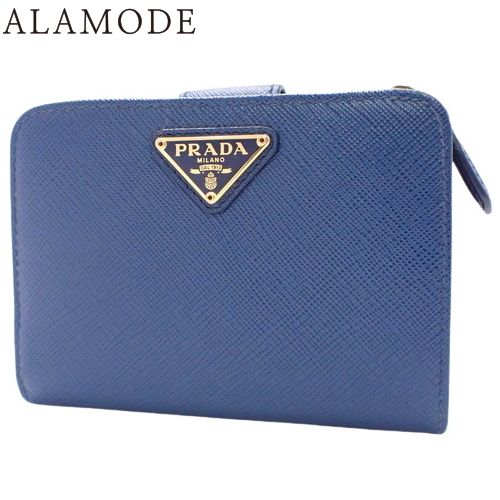 PRADA(プラダ) 二つ折り財布 コンパクト財布 ミニウォレット 2つ折り