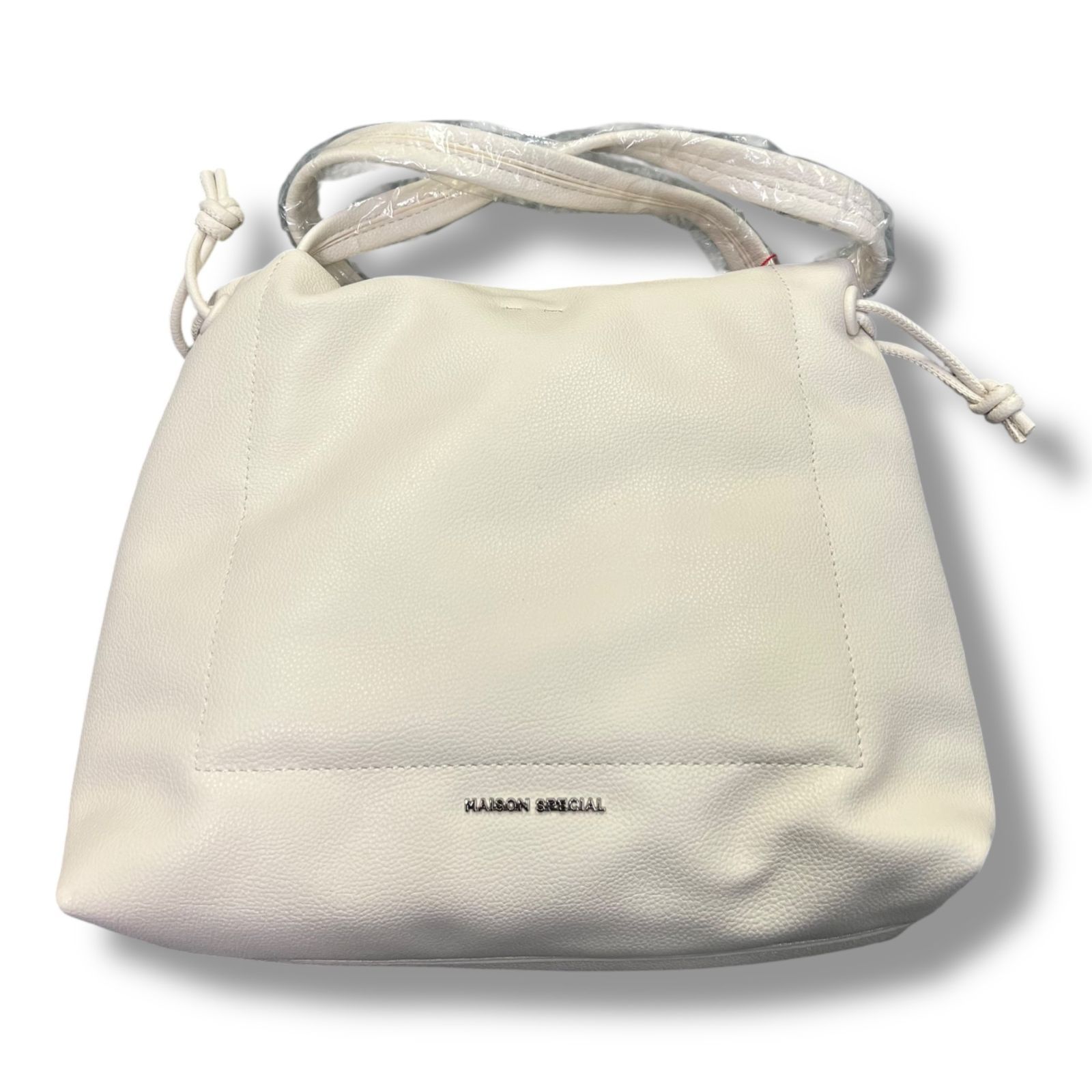参考上代18700円 未使用品 MAISON SPECIAL 2way Shrink Vegan Leather 
