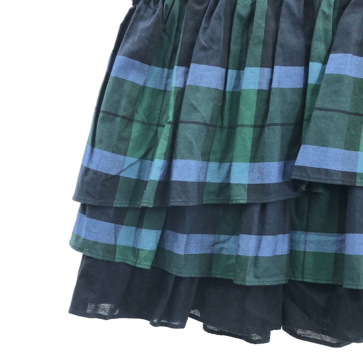 yori / ヨリ | チェック切替 フリル カットソー Tシャツ | F