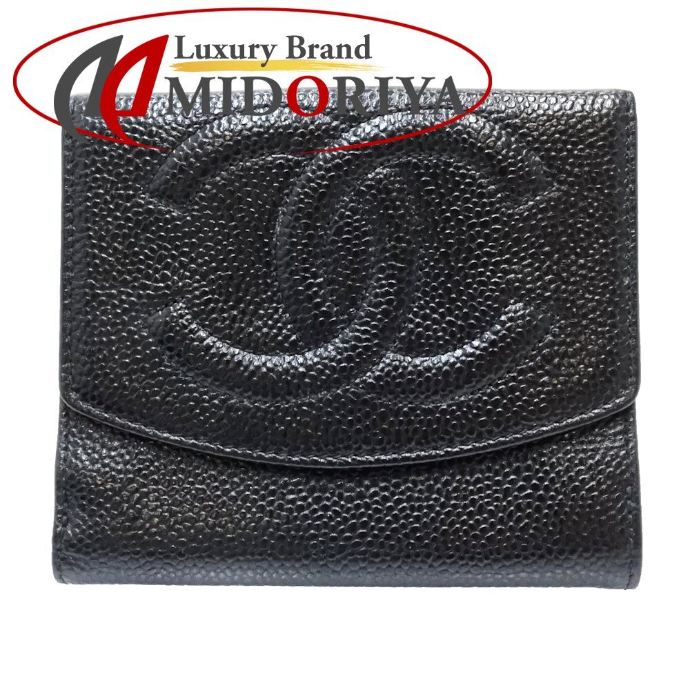 VINTAGE●CHANEL●マトラッセ コンパクトウォレット CHANEL シャネル 三つ折り財布 ココマーク マトラッセ