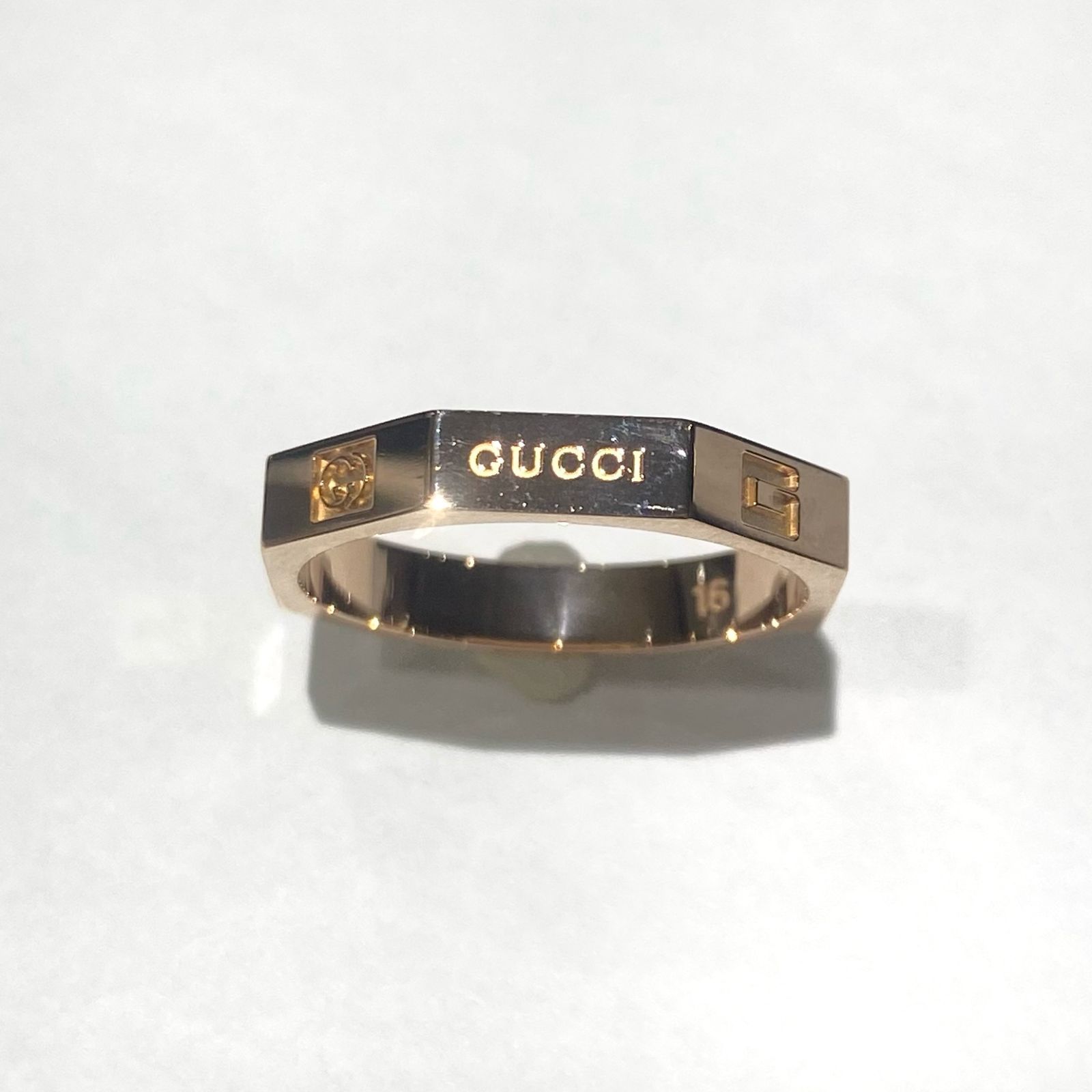 美品🌟GUCCI グッチ 750 オクタゴナル リング 指輪 ジュエリー Y  