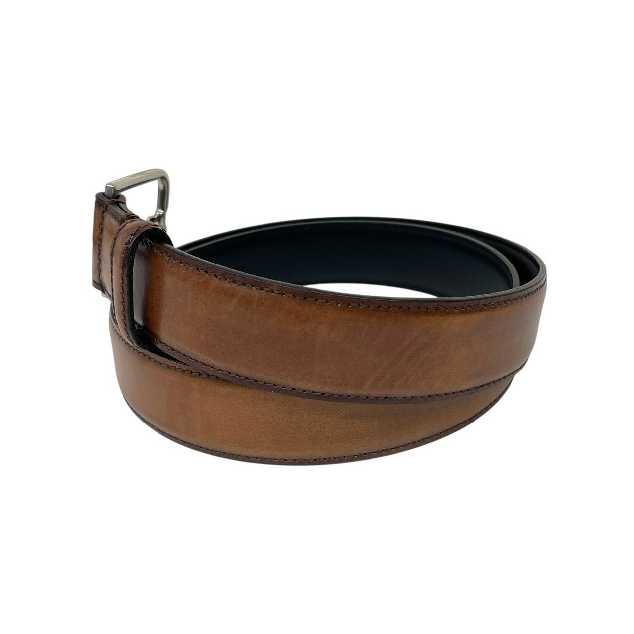 ベルルッティ　カリグラフィ　ブラウンレザー ベルト Berluti】ベルルッティ カリグラフィ ベルト レザー メンズ