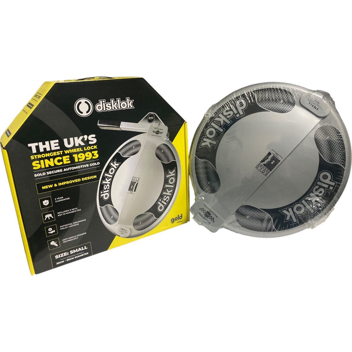 Disklok 英国製 盗難防止 最強 ハンドルロック Sサイズ シルバー