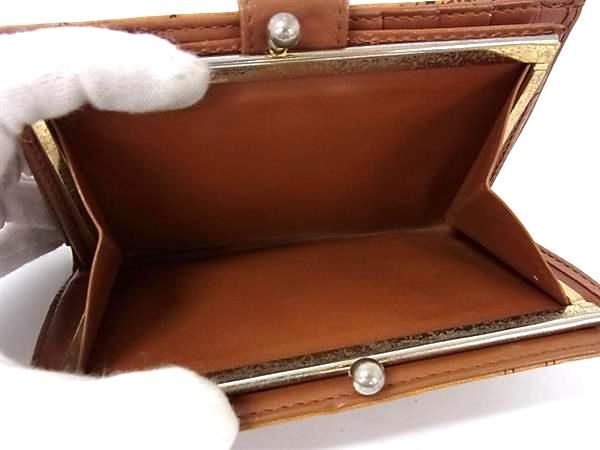 MCM エムシーエム モノグラム ヴィセトス柄 レザー がま口 二