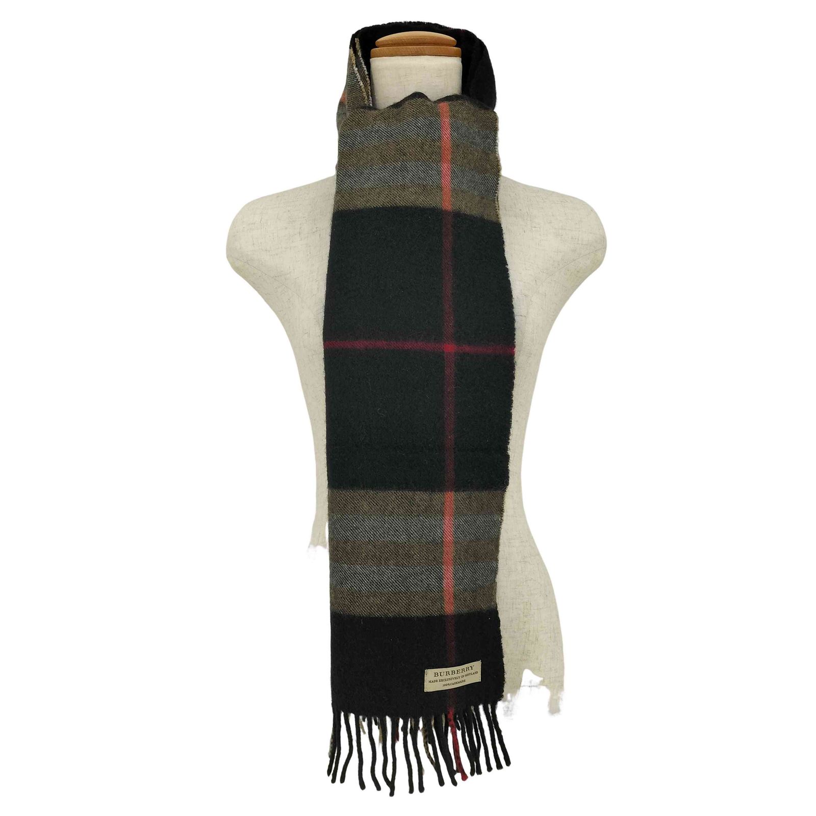 バーバリー BURBERRY スコットランド カシミヤ100 マフラー メンズ 表記無