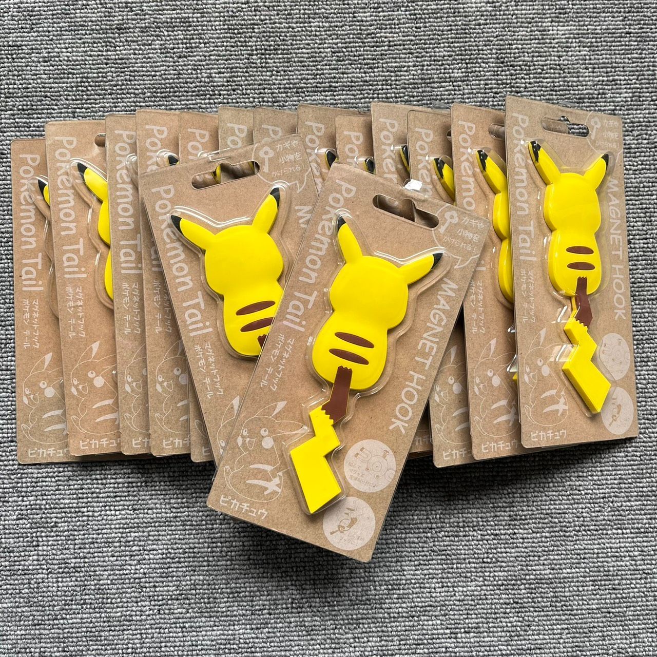 まとめ売り ポケモンテール マグネットフック ピカチュウ ×15個セット Pokemon Tail Magnet Hook