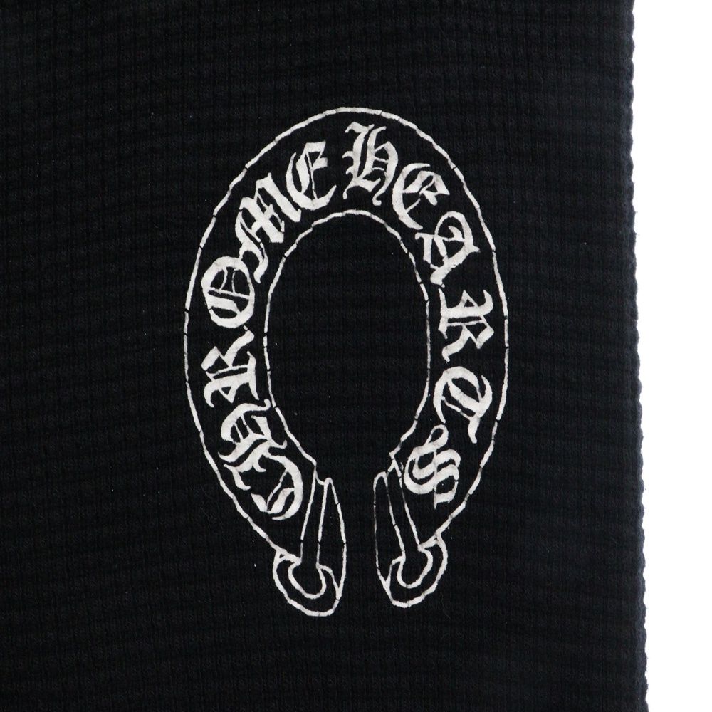 新作ロンT/クロムハーツ 袖フローラル バックホースシュープリント L